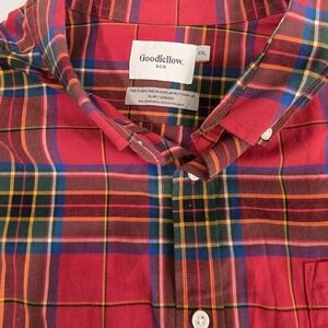 Goodfellow & Co Cotton Collection All Occasions Plaid Shirt For Men Size XXL